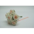 Ivory Wedding Posy with a Coloured Centre - Available in 3 different Centre Colours